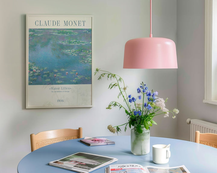 Water Lillies by Claude Monet,livingroom,timber border