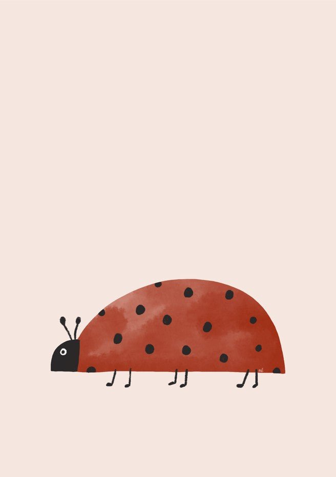Watercolor Ladybug by Menina Lisboa