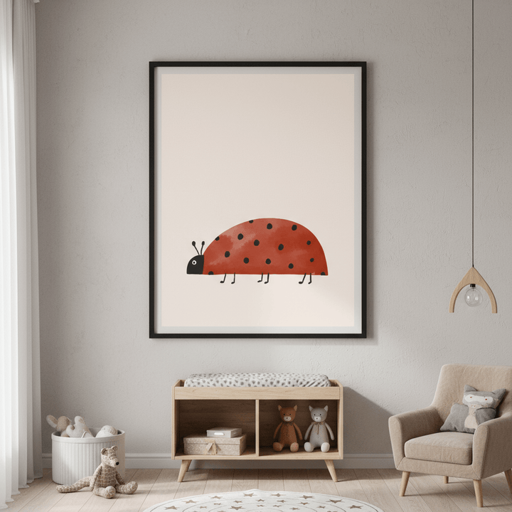 Watercolor Ladybug by Menina Lisboa wall - art - picture - poster
