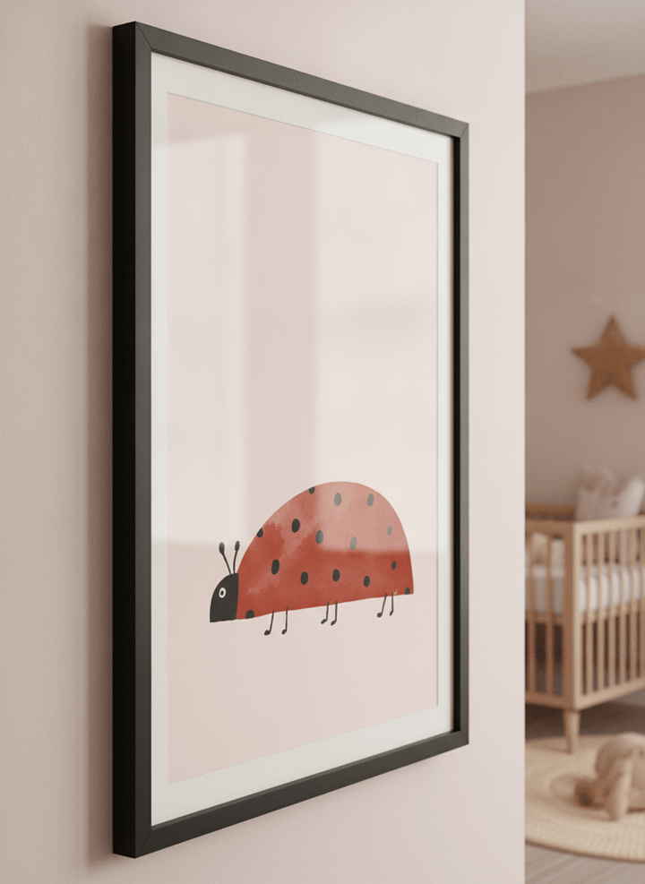 Soft neutral wall art styled in a serene nursery with pastel tones