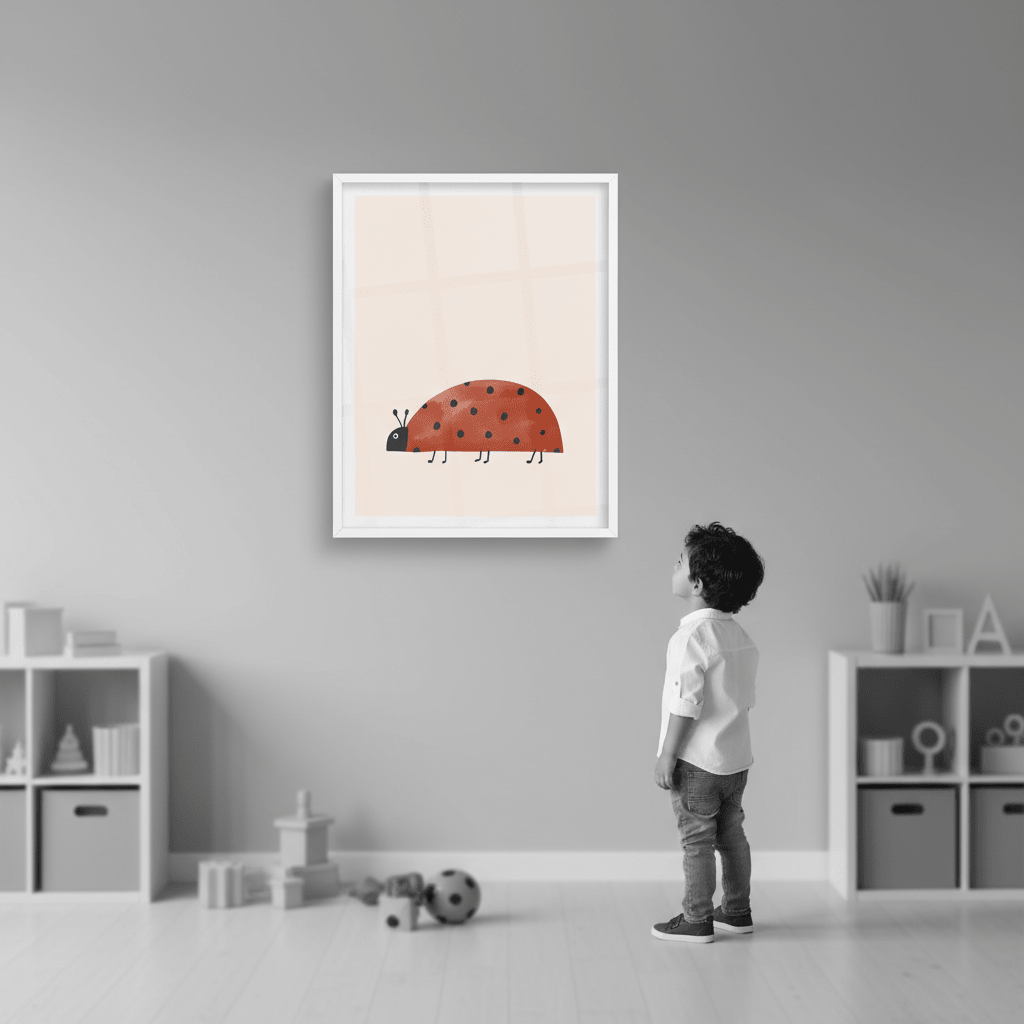 Watercolor Ladybug by Menina Lisboa wall - art - picture - poster