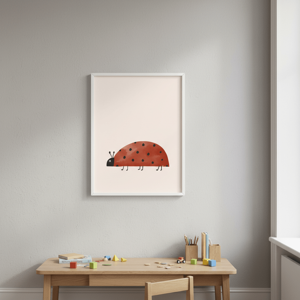 Watercolor Ladybug by Menina Lisboa wall - art - picture - poster