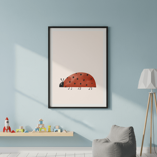 Watercolor Ladybug by Menina Lisboa | Art & Canvas Print