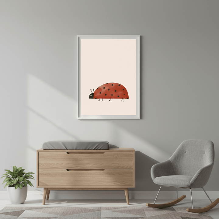 Watercolor Ladybug by Menina Lisboa wall - art - picture - poster