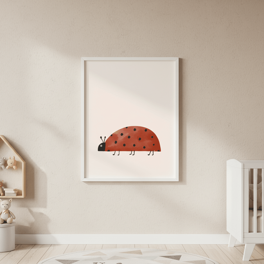 Watercolor Ladybug by Menina Lisboa wall - art - picture - poster