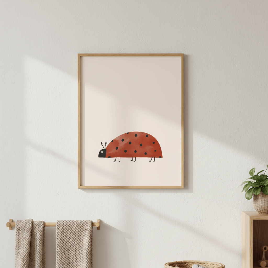 Watercolor Ladybug by Menina Lisboa wall - art - picture - poster