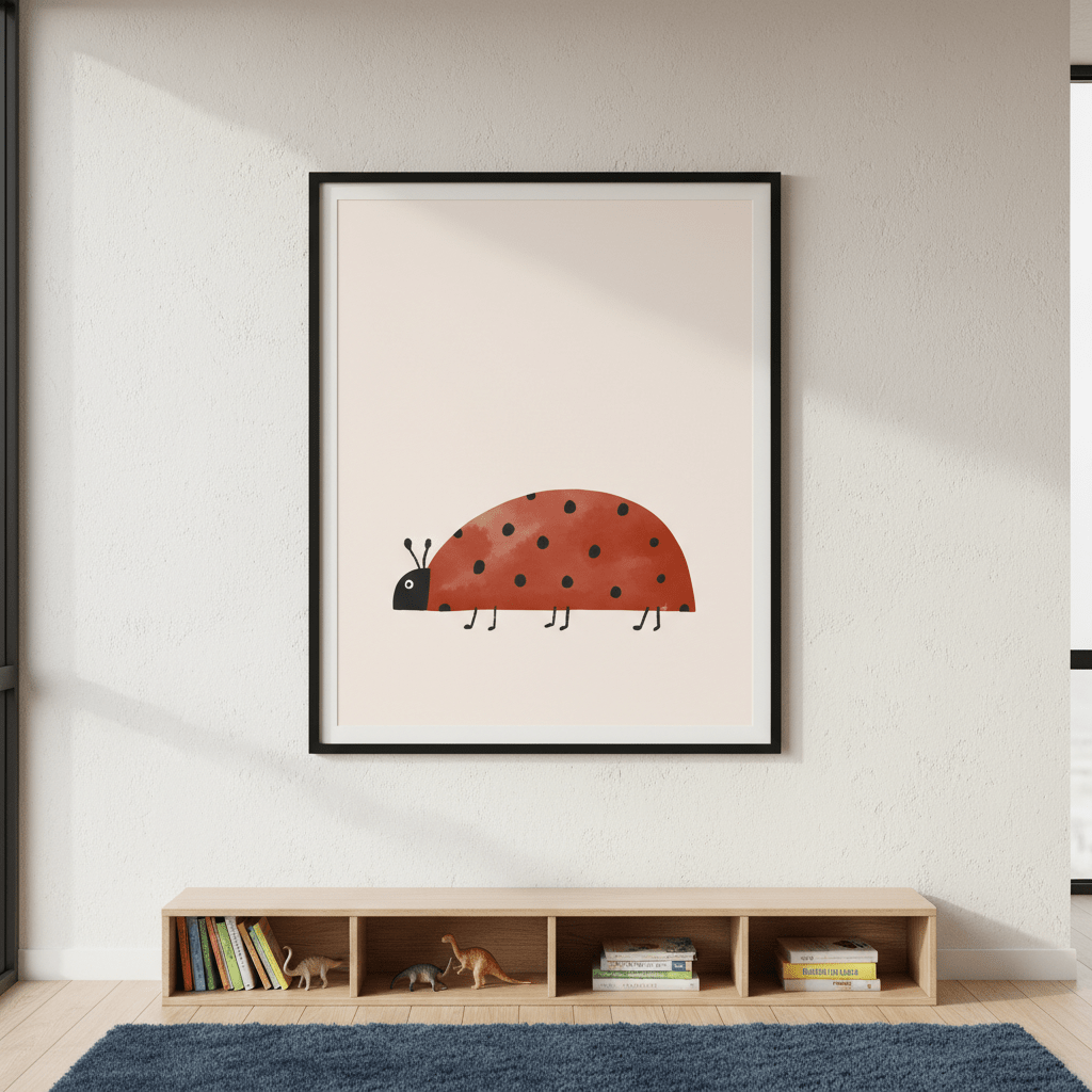 Watercolor Ladybug by Menina Lisboa wall - art - picture - poster