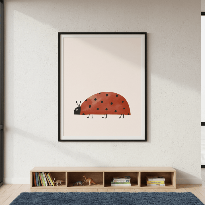 Watercolor Ladybug by Menina Lisboa wall - art - picture - poster