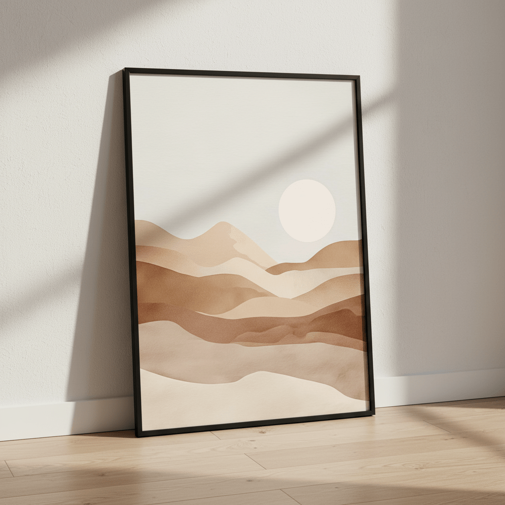 Watercolour Desert Art wall - art - picture - poster