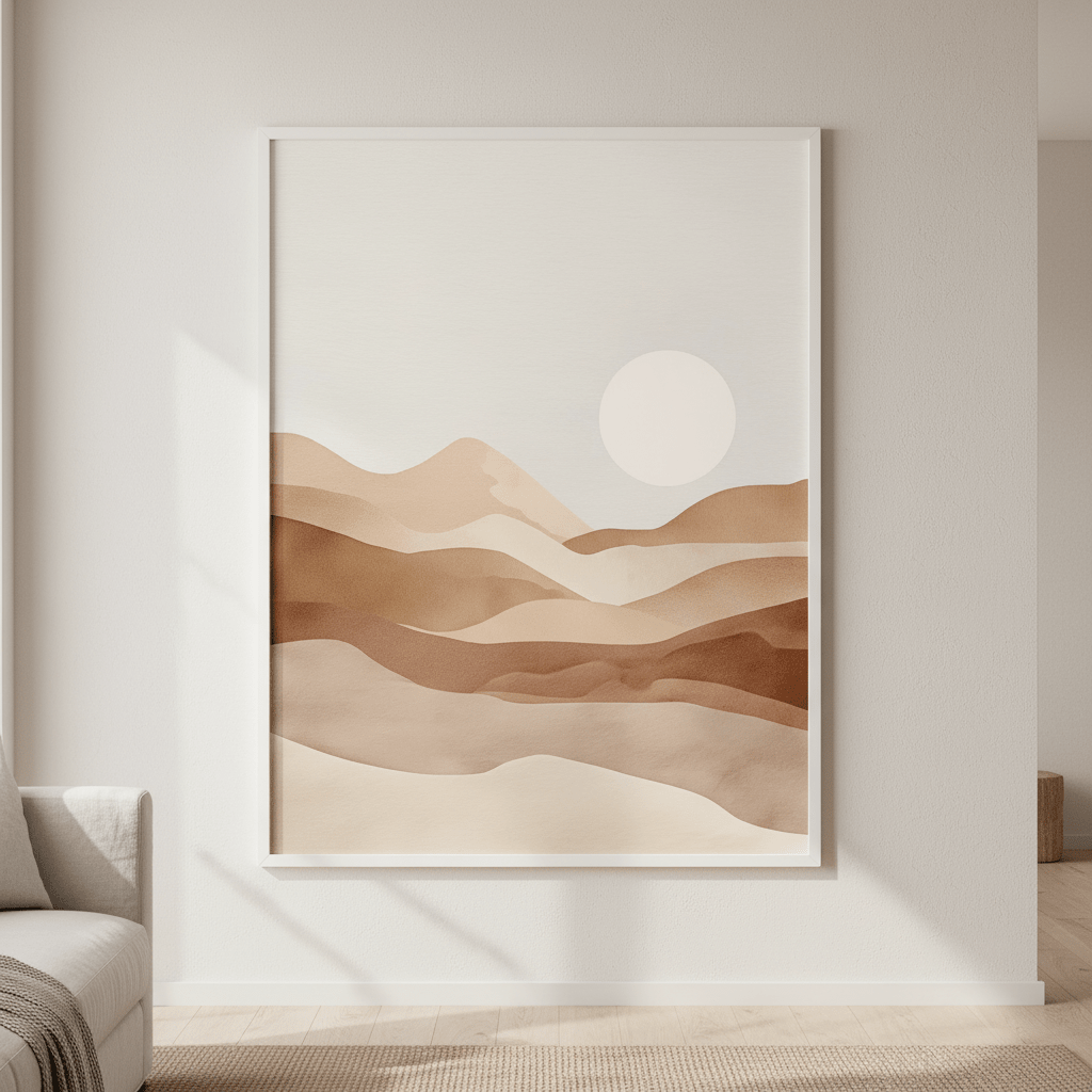 Watercolour Desert Art wall - art - picture - poster