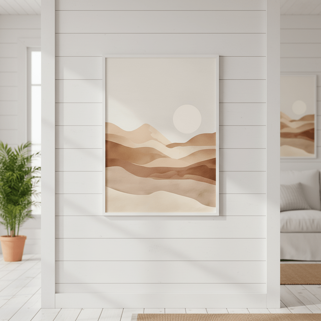 Watercolour Desert Art wall - art - picture - poster