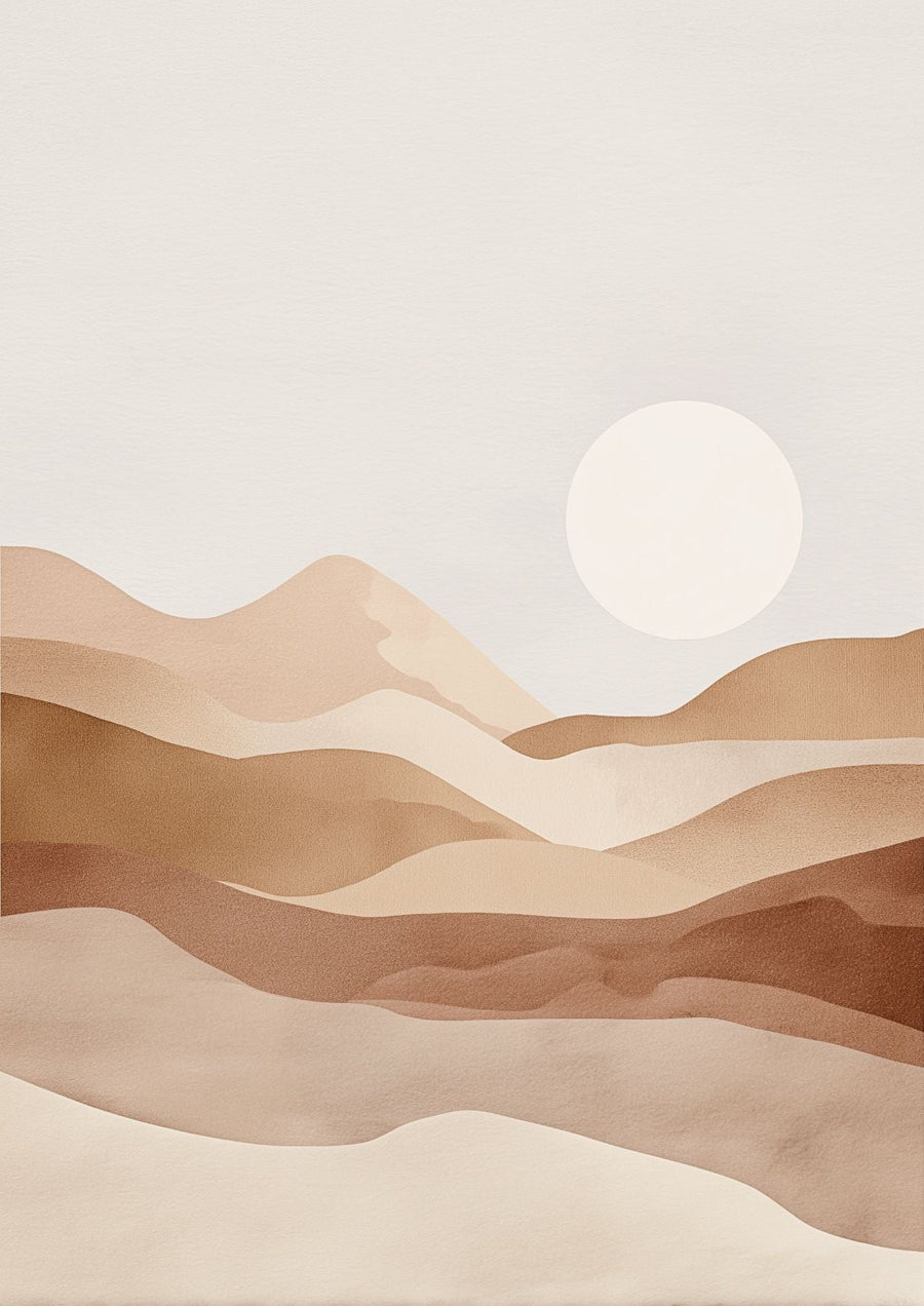 Watercolour Desert Art