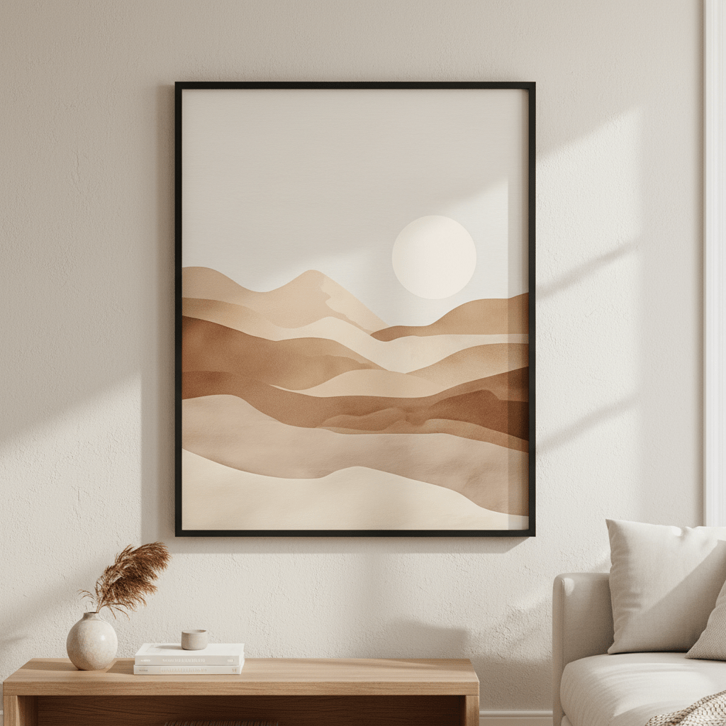 Watercolour Desert Art wall - art - picture - poster