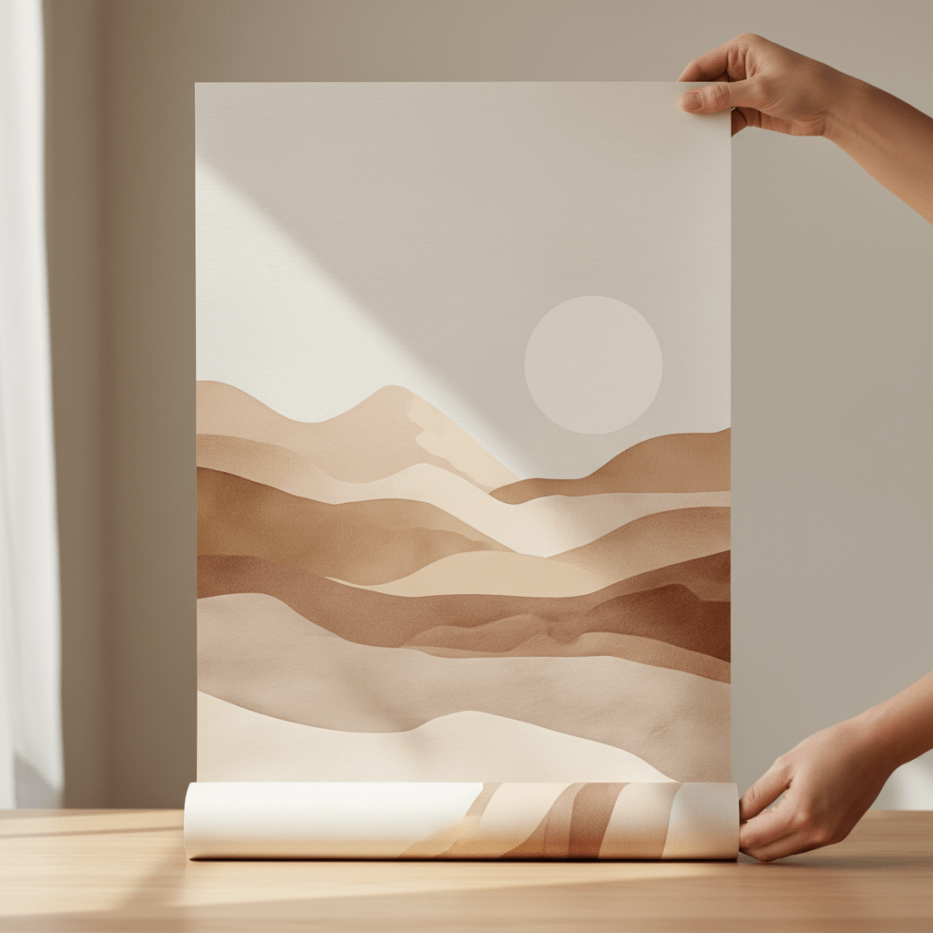 Watercolour Desert Art wall - art - picture - poster