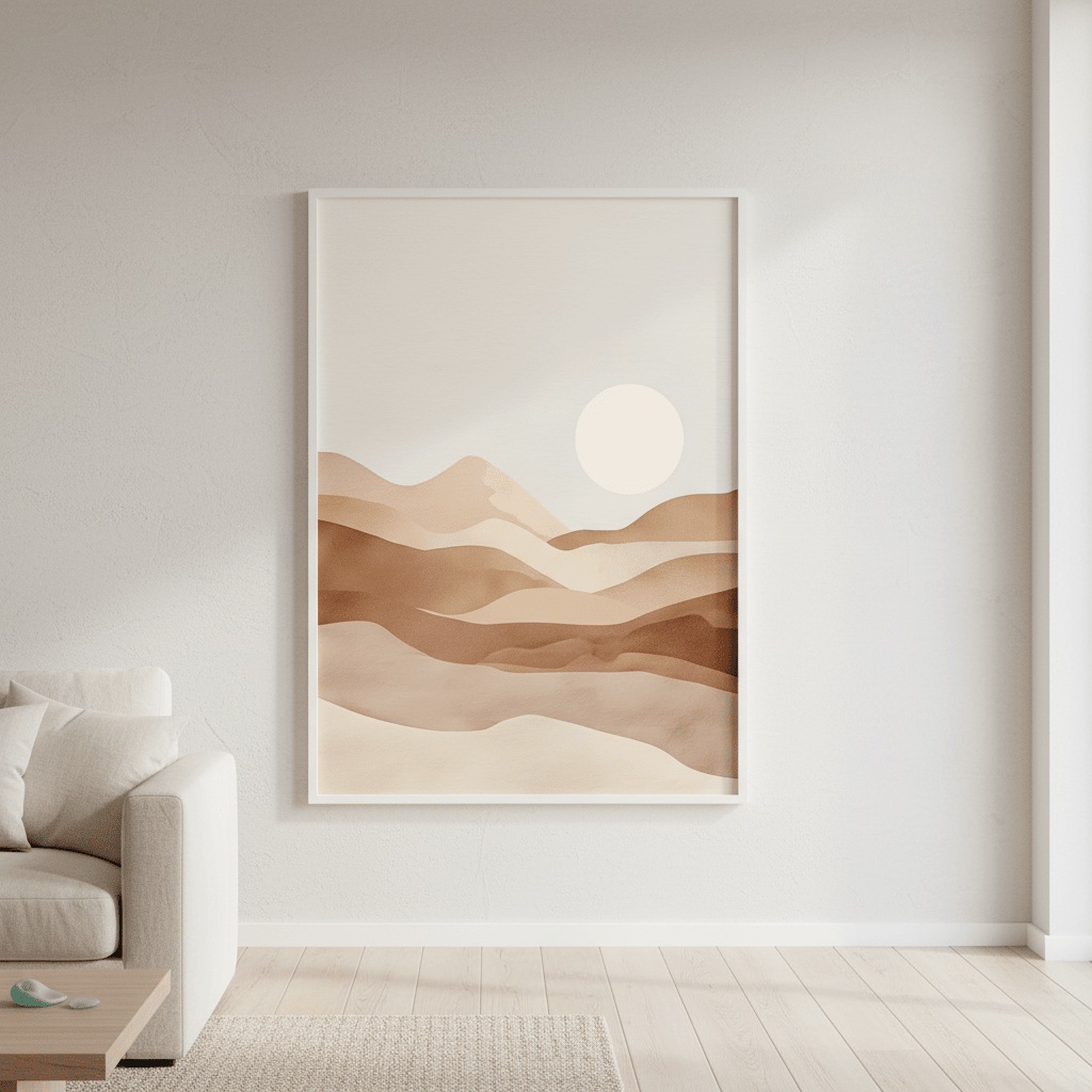 Watercolour Desert Art wall - art - picture - poster