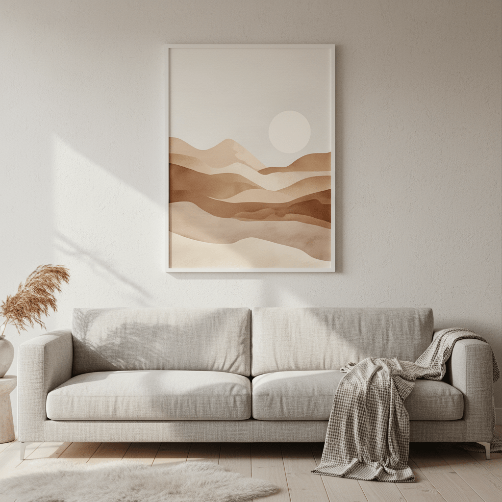 Watercolour Desert Art wall - art - picture - poster
