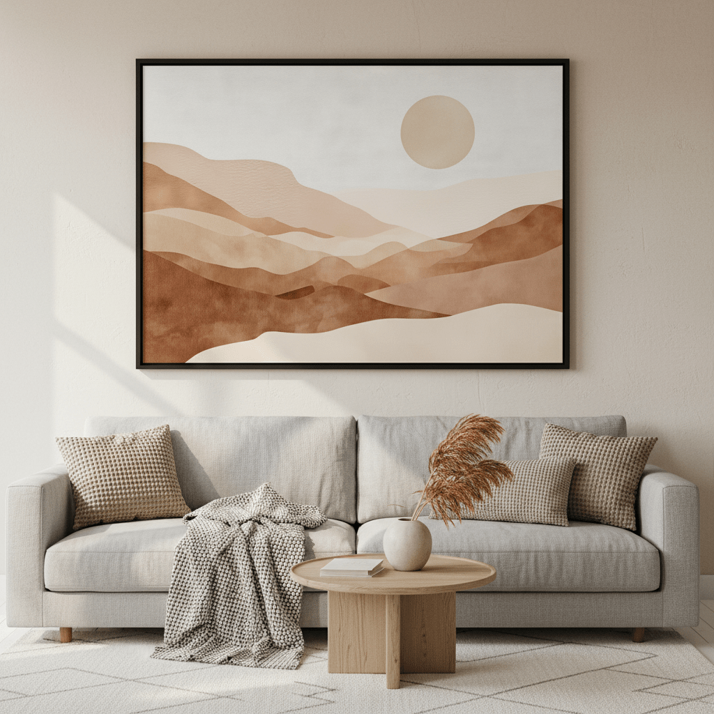 Watercolour desert landscape wall - art - picture - poster