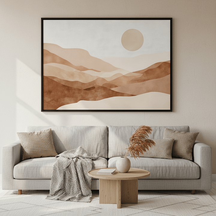 Watercolour desert landscape wall - art - picture - poster