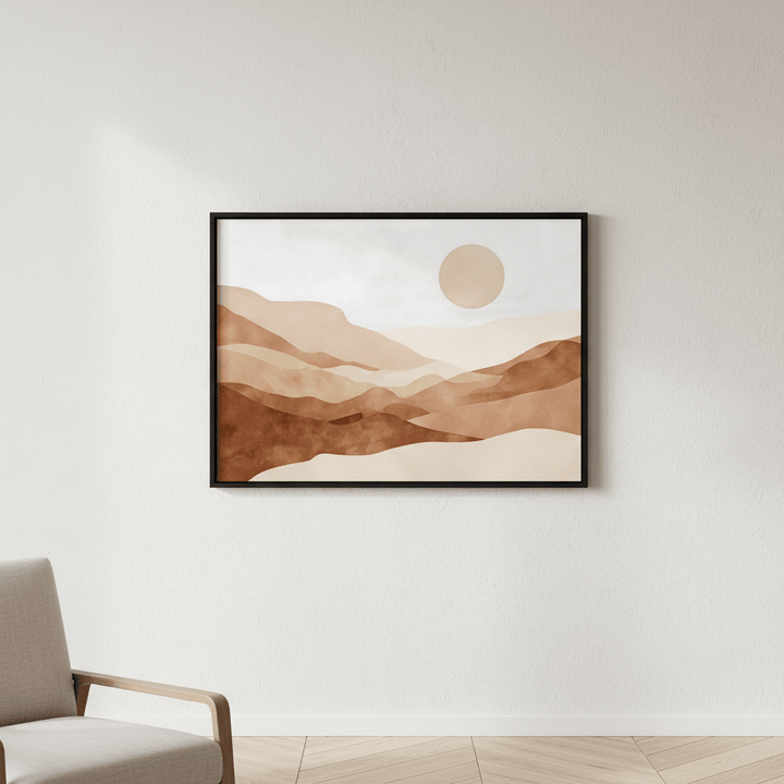 Watercolour desert landscape wall - art - picture - poster
