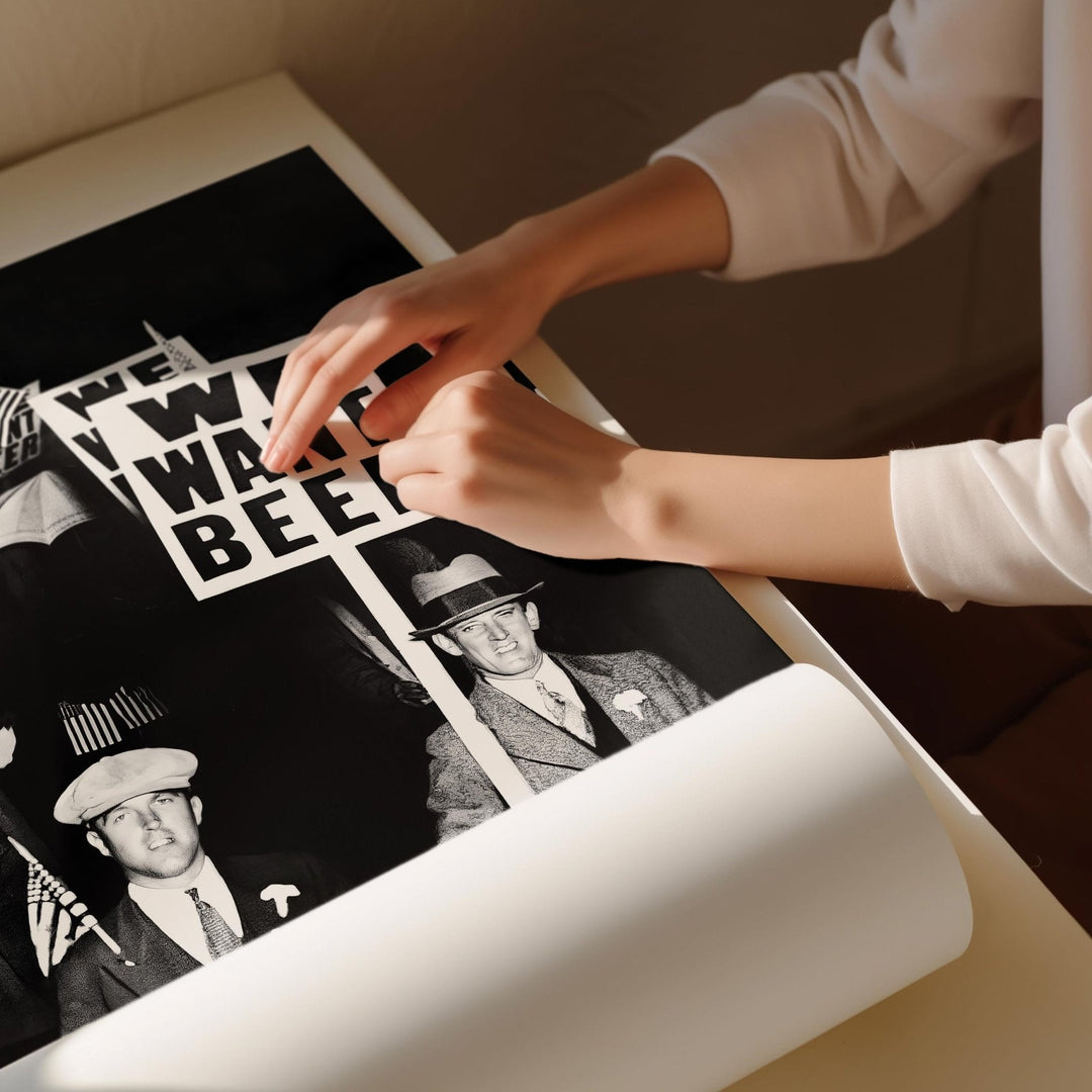 We Want Beer Vintage Prohibition Wall Art Photo Landscape - Style My Wall