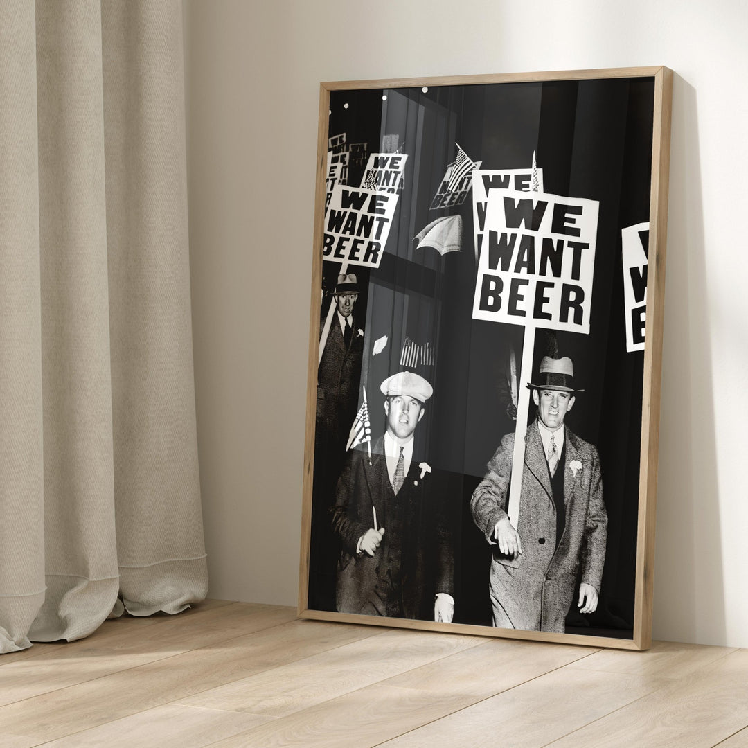 We Want Beer Vintage Prohibition Wall Art Photo - Style My Wall