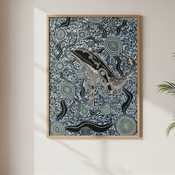 Whale Spirit Blue Tone by Emma Rigney
