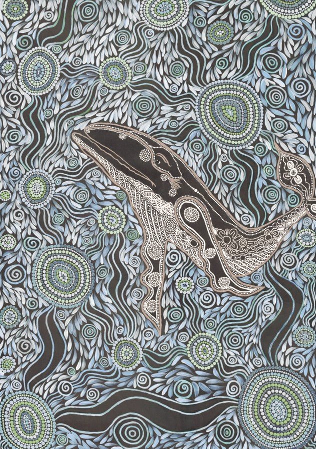 Whale Spirit Blue Tone by Emma Rigney