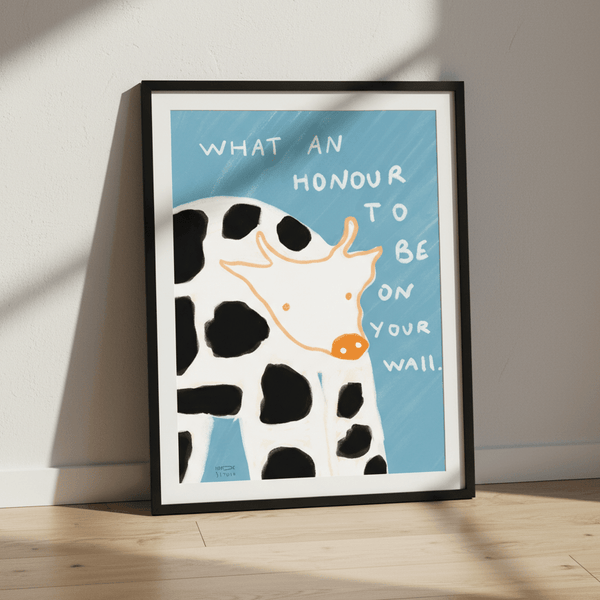 What an Honour Be on Your Wall Cow by Hayde Nizard
