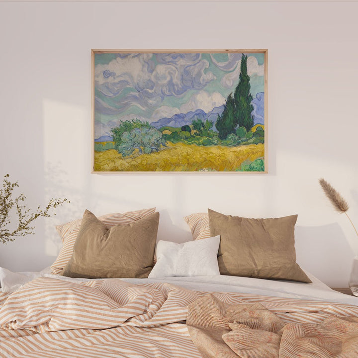 Wheat Field with Cypresses Wall Art By Vincent van Gogh - Style My Wall