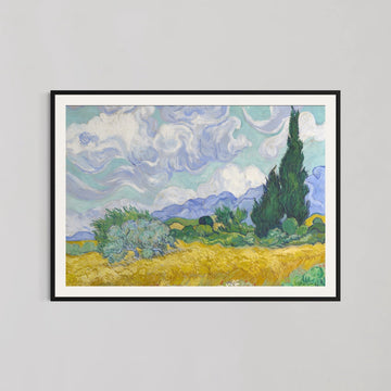 Wheat Field with Cypresses Wall Art By Vincent van Gogh - Style My Wall