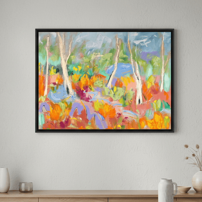 Where the Birches Dance by Angela Hawkey wall - art - picture - poster