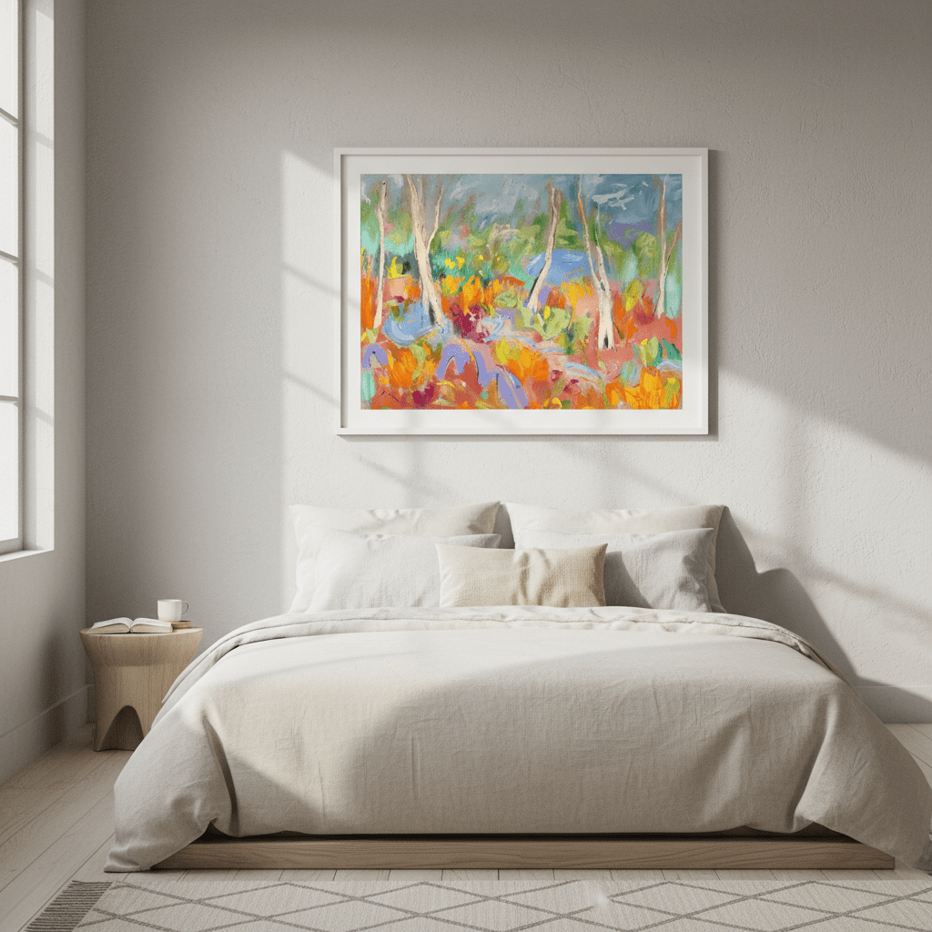 Where the Birches Dance by Angela Hawkey wall - art - picture - poster