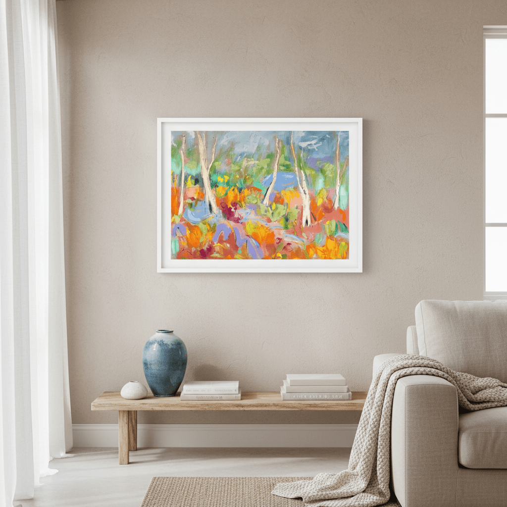 Where the Birches Dance by Angela Hawkey wall - art - picture - poster