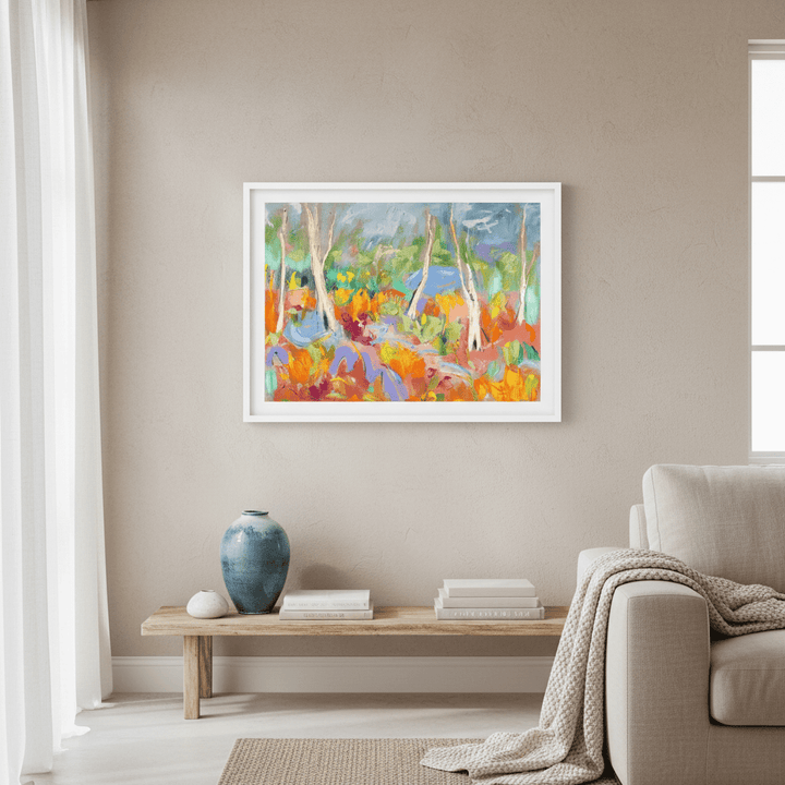 Where the Birches Dance by Angela Hawkey wall - art - picture - poster