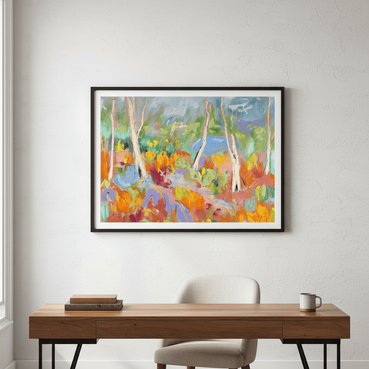 Where the Birches Dance by Angela Hawkey wall - art - picture - poster