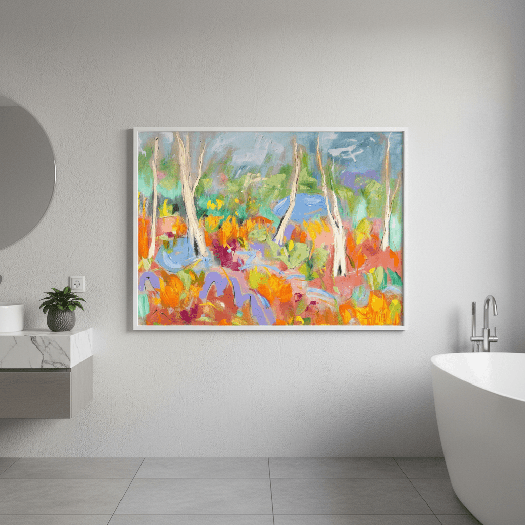 Where the Birches Dance by Angela Hawkey wall - art - picture - poster