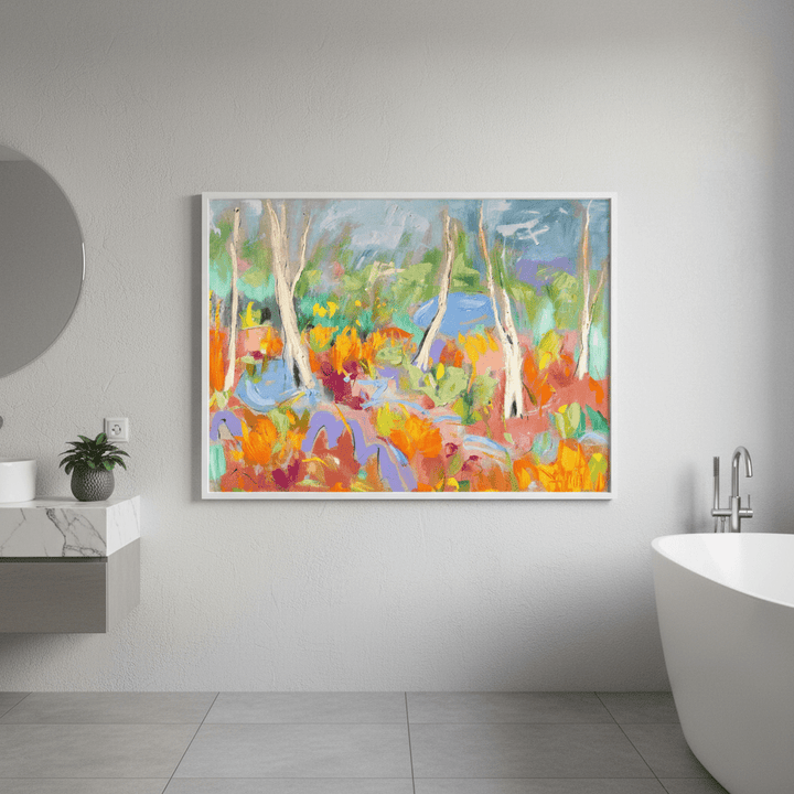 Where the Birches Dance by Angela Hawkey wall - art - picture - poster