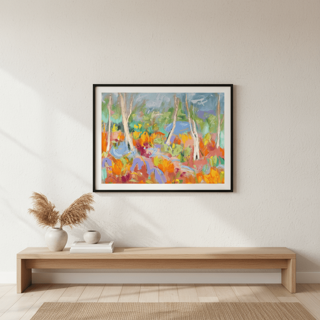 Where the Birches Dance by Angela Hawkey wall - art - picture - poster