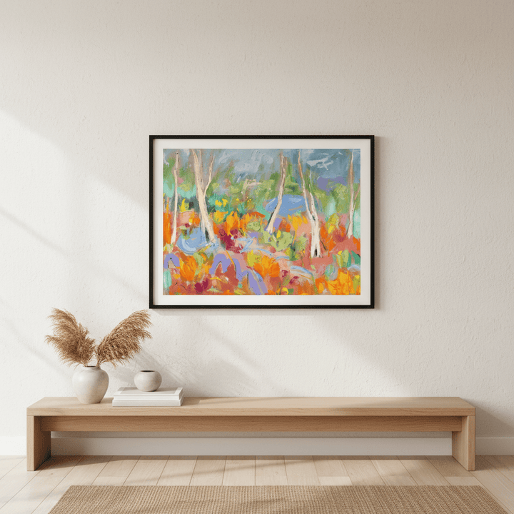 Where the Birches Dance by Angela Hawkey wall - art - picture - poster