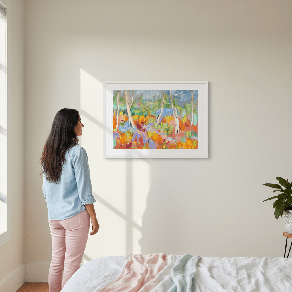 Where the Birches Dance by Angela Hawkey wall - art - picture - poster