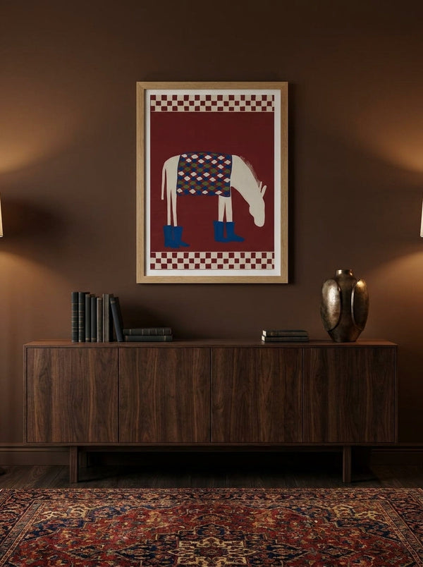 Whimsical Donkey In Boots By The Art Concept | Art & Canvas Print