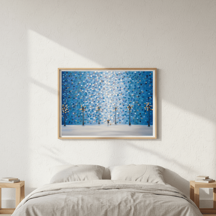 Whispers in the Rain Beneath the Glow by Ekaterina Ermilkina wall - art - picture - poster