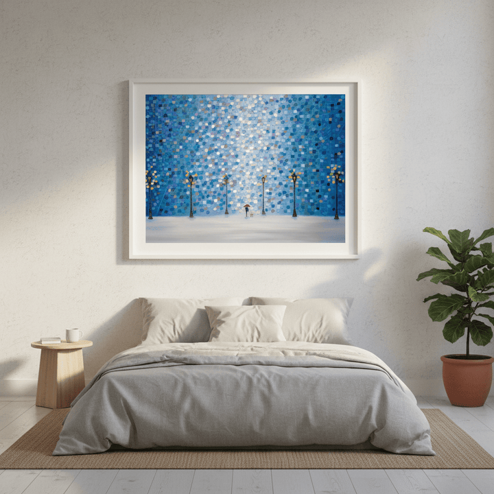 Whispers in the Rain Beneath the Glow by Ekaterina Ermilkina wall - art - picture - poster