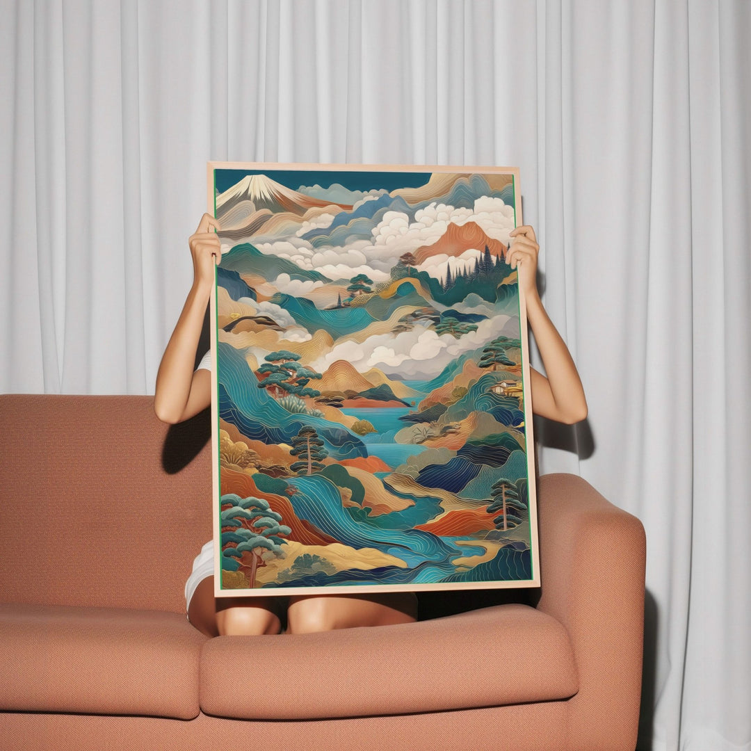 Whispers of the Peaks Japanese Art Print wall - art - picture - poster