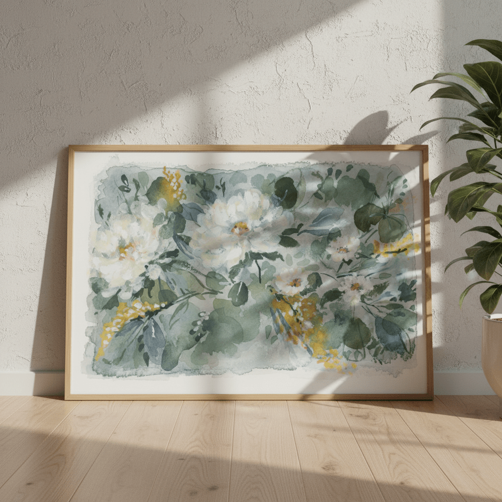 White Bouquet by Lucrecia Caporale wall - art - picture - poster
