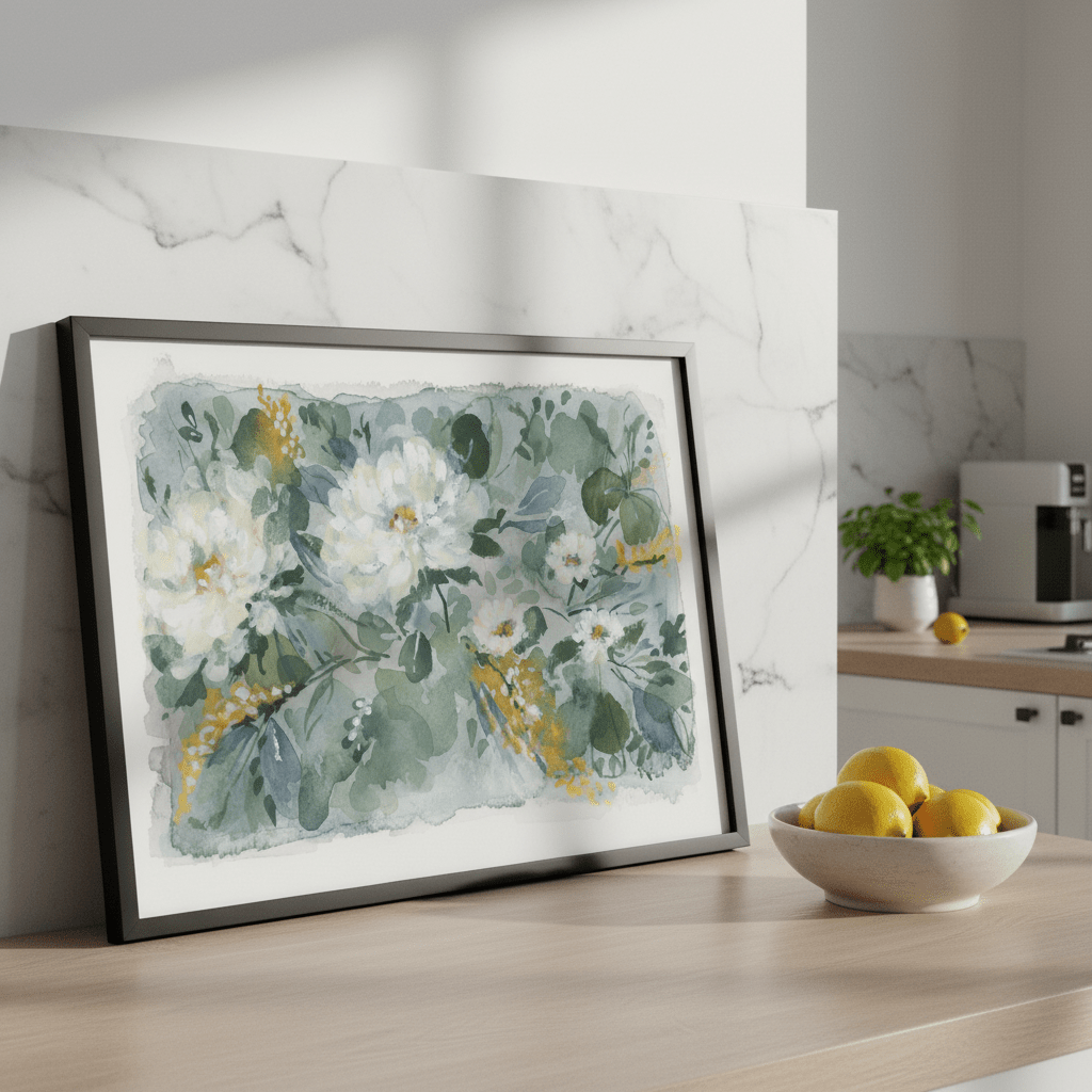 White Bouquet by Lucrecia Caporale wall - art - picture - poster
