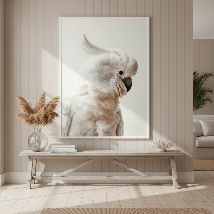 White Cockatoo Portrait wall - art - picture - poster