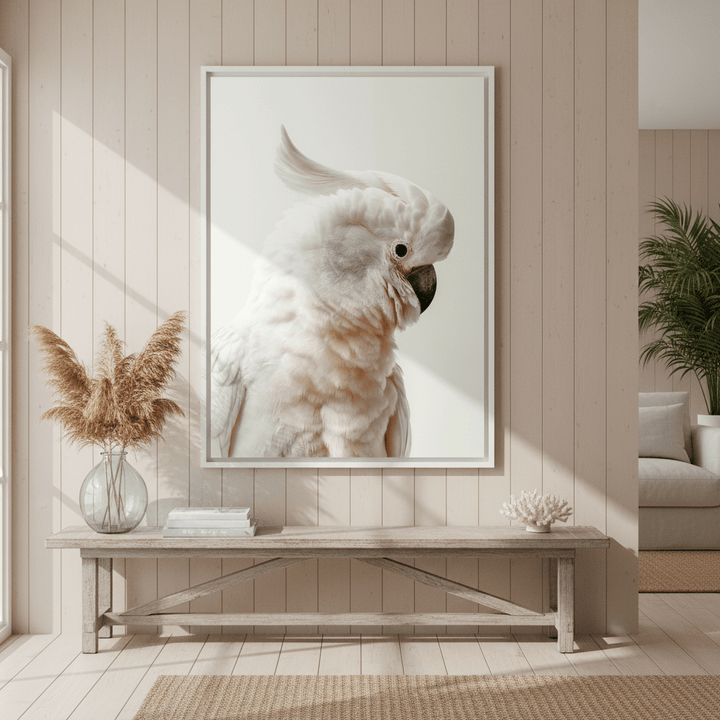 White Cockatoo Portrait wall - art - picture - poster