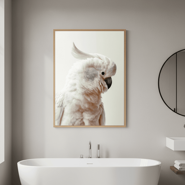 White Cockatoo Portrait wall - art - picture - poster