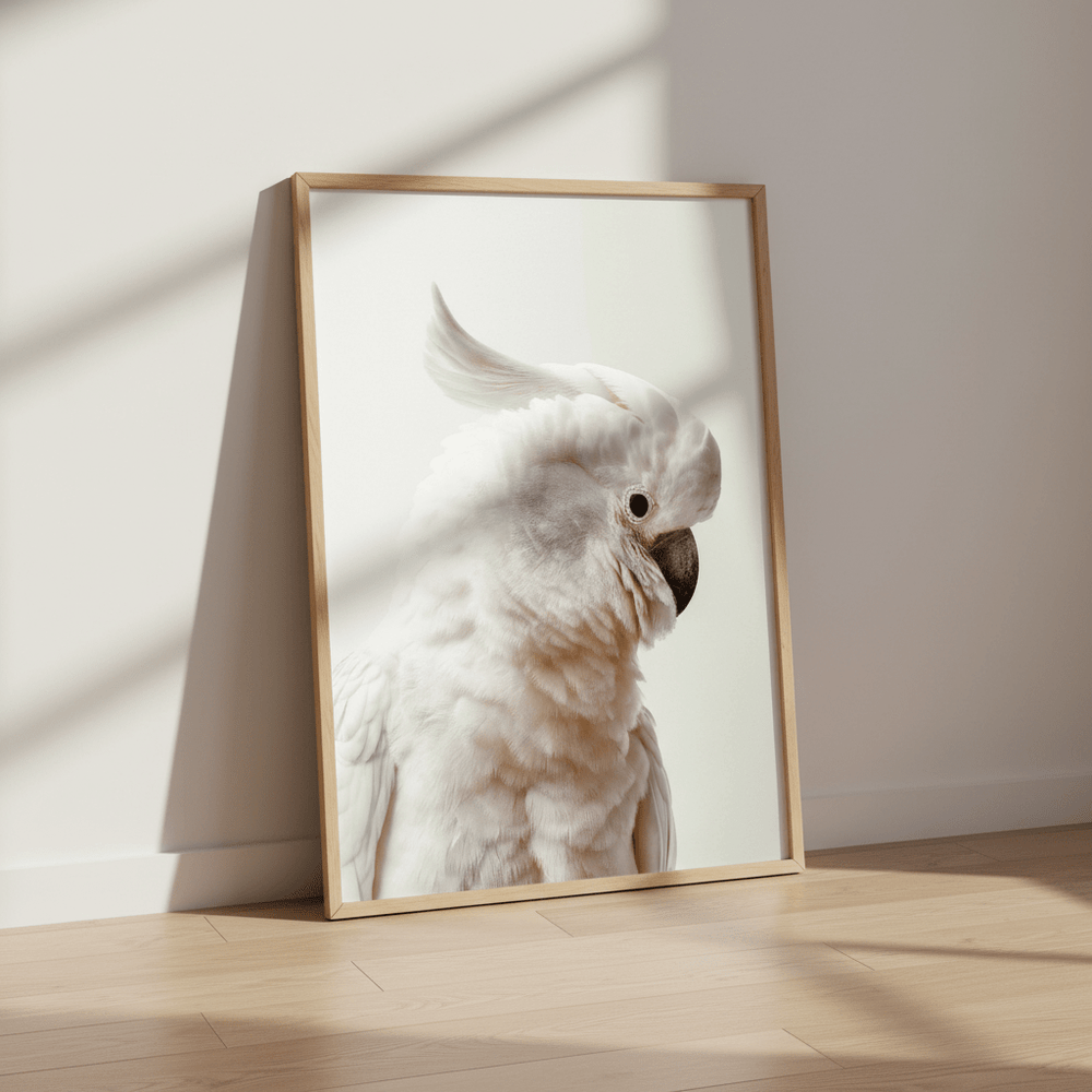 White Cockatoo Portrait wall - art - picture - poster